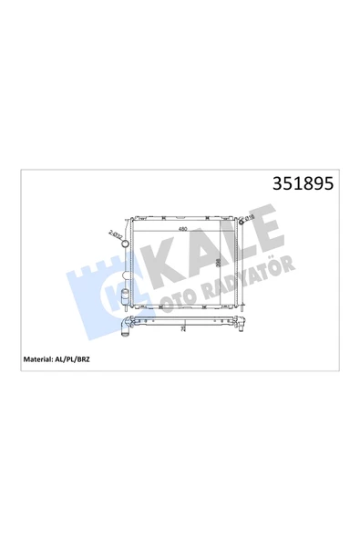 KALE SU RADYATOR BRAZING (RENAULT  KANGOO 1.0-1.2-1.6 99=/ / CLIO II 1.2 16V 98=/99 ) ürün görseli 1