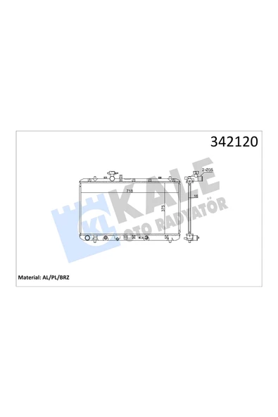 KALE SU RADYATORU (SUZUKI  SX4 1.6 VVT 4×4 06/ 718×375X16  OTOMATIK SANZUMAN  ) ürün görseli 1
