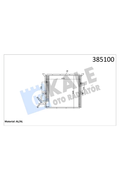 KALE KLIMA RADYATORU ( BMW E36 3 SERI 1992-1999 ) 64538367946-64538369105-64538390250-64538398181 ürün görseli 1