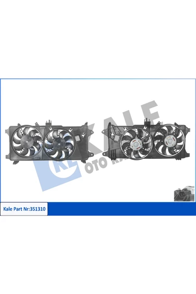 KALE FAN MOTOR - DAVLUMBAZ KLIMALI (FIAT  DOBLO 1.3JTD 1.9JTD  01-) CIFT MOTORLU EURO III) ürün görseli 1
