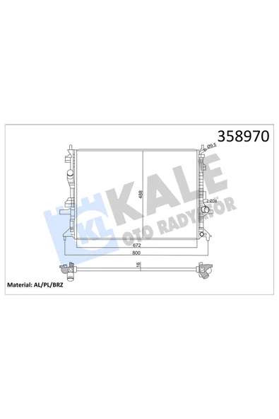 KALE SU RADYATORU (FORD   FOCUS  18- ) OTOMATİK VİTES ürün görseli 1