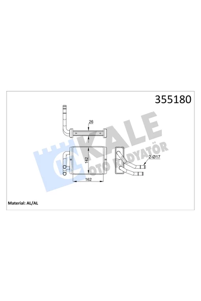 KALE KALORIFER RADYATORU 26MM (HYUNDAI  H100 KAMYONET 97-03 ) ürün görseli 1