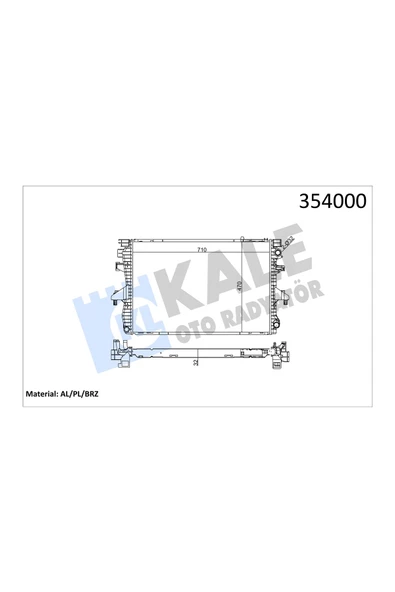 KALE SU RADYATORU BRAZING (VW TRANSPORTER  03-10) AXD-AXE ürün görseli 1