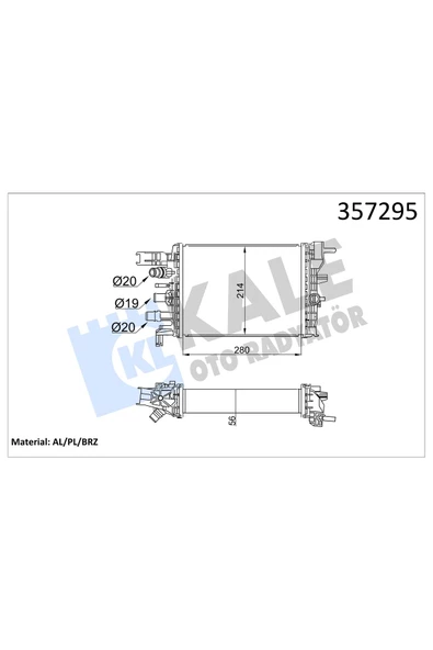 KALE TURBO RADYATORU  RENAULT EXPRESS  DACIA DUSTER II  LODGY 1.5 K9K ürün görseli 1