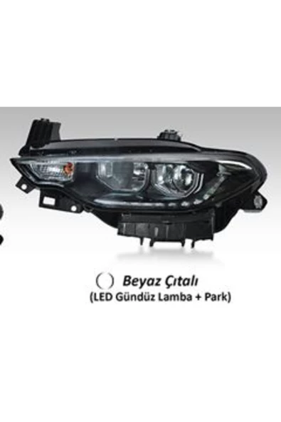 AYFAR FAR SAG MOTORLU BEYAZ CITALI LED DRL PARK FIAT EGEA 16-20 Uyumlu ürün görseli 1