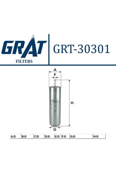 GRAT 30301 Mazot Filtresi Bmw 1 Bmw 3 05- Bmw 5 116d 118d 120d 520d ürün görseli 1