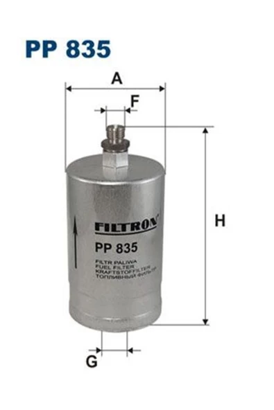 Filtron Pp835 Yakit Filtresi (MERCEDES: M102-M103 KUCUK C-E-G SERİSİ) (WA676131) ürün görseli 1
