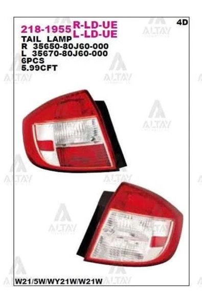 Depo 218-1955r-ld-ue Stop Lambası Sağ Suzuki Sx4 08- ürün görseli 1