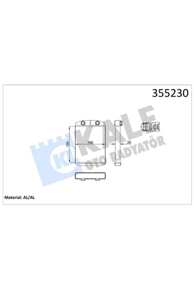 KALE Kalorıfer Fıat Panda / 500 / 500 C - Lancıa Ypsılon - Abarth 500 / 595 / 695kalorıfer 77366093 ürün görseli 1