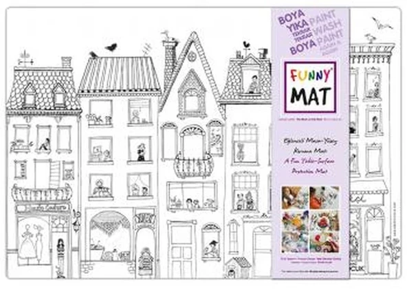 Funny Mat - Çatıdaki Leylek (Küçük Boy) - 33,5x48cm ürün görseli 1