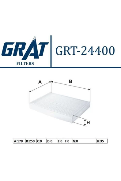 GRAT Kabın Fıltresı ( Dacıa Dokker- Lodgy- Sandero 1.5dcı 1.6 16v) Grt-24400 ürün görseli 1