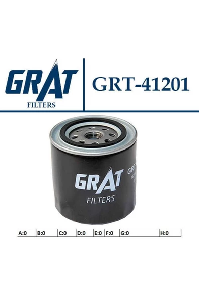 GRAT 41201 Yağ Filtresi Navara 05-10 / Cherokee 4.0 4.7 5.2 ürün görseli 1