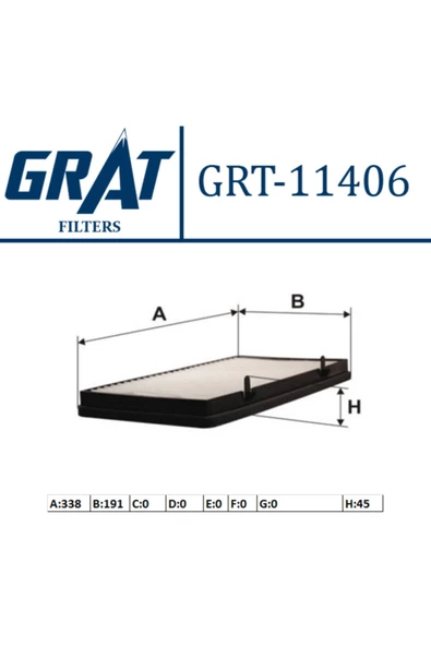 GRAT Kabin Filtresi ( Renault: Trafic Ii 01- Opel: Vivaro 01- Nissan: Primastar 1.9dci 2.0dci ) - Grt-114 ürün görseli 1