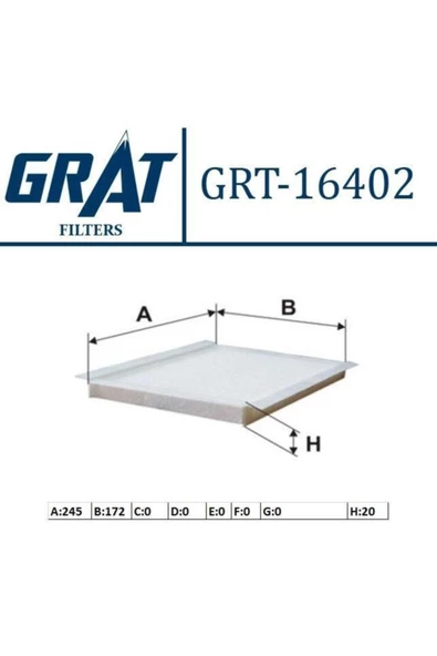 GRAT Kabın Fıltresı - (hyundaı: I30 08-11/kıa Ceed 06-11 ) ürün görseli 1