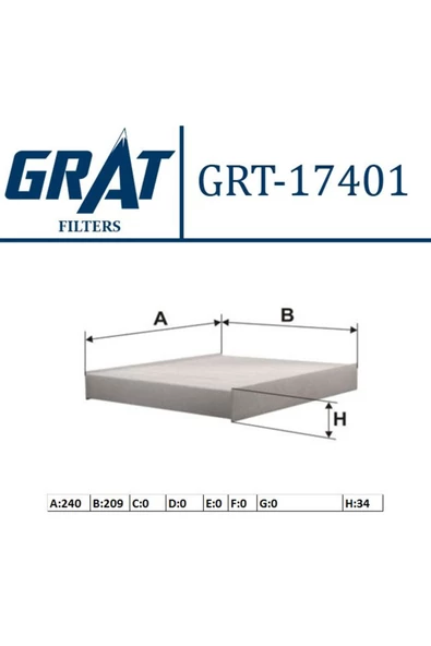 GRAT KABIN FILTRESI  FORD   FOCUS CMAX 03- MONDEO 07-14 - KUGA 08-12 ürün görseli 1