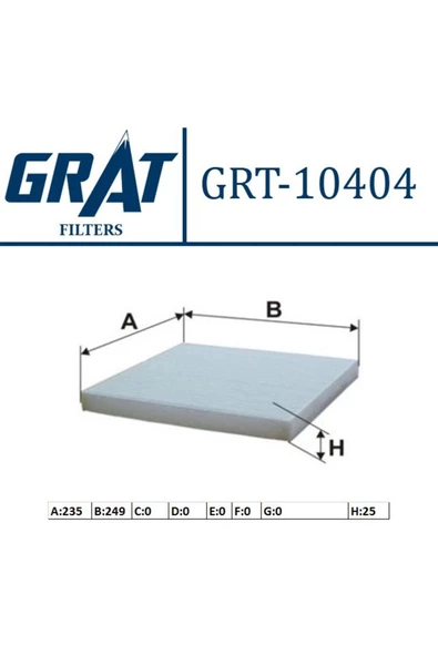GRAT KABIN FILTRESI  CITROEN JUMPER 2.2 3.0HDI 06-11FIAT DUCATO 2.3D 2.2 3.0D PEUGEOT ürün görseli 1