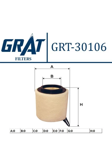 GRAT HAVA FILTRESI BMW N42-43-45-46  E81-E82-E87-E88-E90-E91-E92-E93-X1 E84 ürün görseli 1