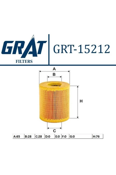 GRAT 03p115562 Yag Fıltresı Vw: Polo 1.2tdı 2009- Uyumlu ürün görseli 1