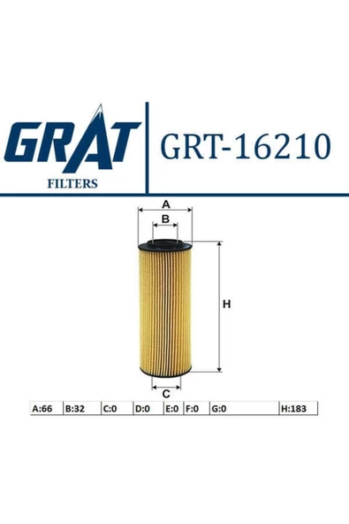 GRAT 16210 Yağ Filtresi Ix55 11- 3.0 Crdı Elaman Tıp ürün görseli 1