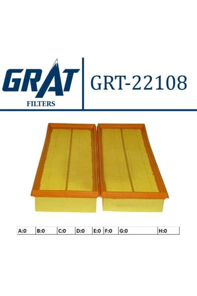 GRAT 22108 Hava Filtresi Mercedes W211 W204 W220 02- ürün görseli 1