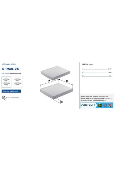 Filtron KLIMA FILTRESI BMW F01-F02-F04-F07-F10 ürün görseli 1