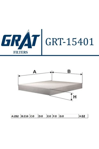 GRAT 6q0820367b Kabın Fıltresı-karbonsuz-252×216×32 (vw Polo 02-10 Seat Ibıza 02-10 Uyumlu Fabıa 00-14) ürün görseli 1