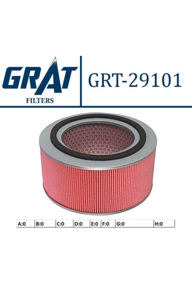GRAT 29101 Hava Filtresi B2500 Pıck-up E2200 00- Altı Açık ürün görseli 1
