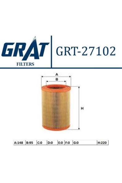GRAT 27102 Hava Filtresi Giulietta 10- 1.6 Jtdm ürün görseli 1