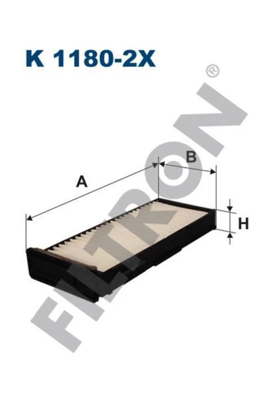 Filtron KABIN FILTRE - (CIFTLI)-(MITSUBISHI  CARISMA 96/05  / SPACE STAR 02/05 / LANCER EVOLUTION VI / SPACE ürün görseli 1