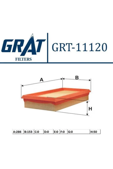 GRAT 11120 Hava Filtresi Clıo Kangoo 01- Megane I Scenic I 1.9d ürün görseli 1
