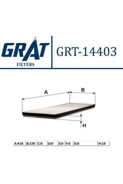 GRAT 6808600 Kabın Fıltresı ( Opel: Astra F-corsa B-tıgra ) ürün görseli 1
