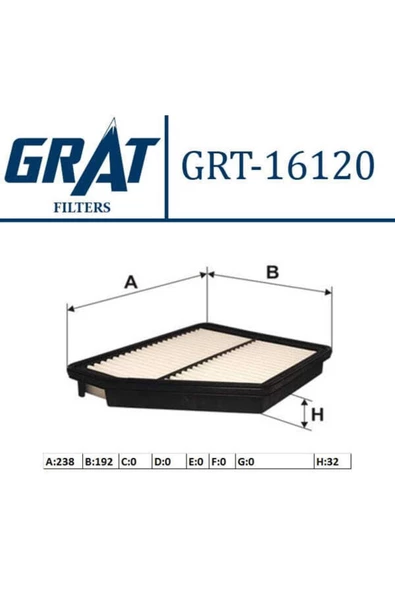GRAT 16120 Hava Filtresi Matrix 06-10 1.5 Crdı ürün görseli 1