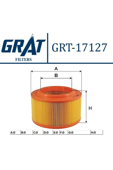 GRAT HAVA FILTRESI ( FORD   RANGER 2.2TDI 3.2TDI 12- ) ürün görseli 1