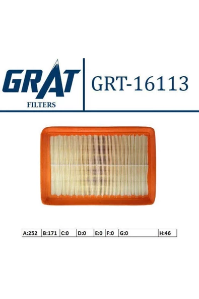 GRAT 16113 Hava Filtresi Tucson 04- / Cerato 04- Sportage 04- 2.0 Crdı 2.7 V6 ürün görseli 1