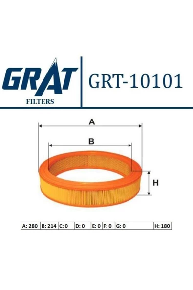 GRAT Hava Fıltresı Icı Tellı ( Fıat: Dogan Slx) ürün görseli 1