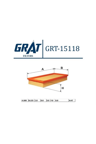 GRAT Hava Fıltresı (vw Polo 02-08 Seat Ibıza 02-10 Skoda Fabıa 00-08) Uyumlu ürün görseli 1