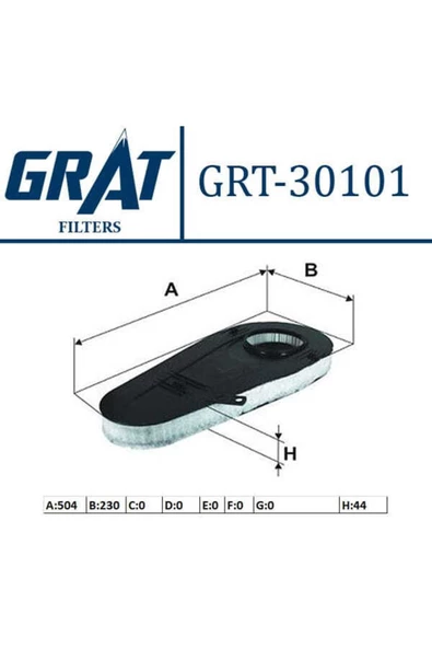GRAT 30101 Hava Filtresi Bmw 5 10- Bmw 7 09- 520d 530d 730d 740d ürün görseli 1