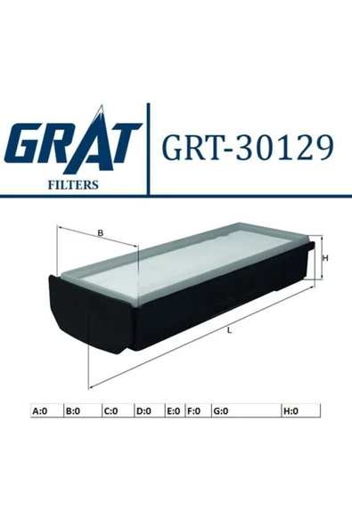 GRAT Hava Fıltresı Bmw X3 Bmw X5 Bmw X6 330d Xdrive 430d 530d 640d 730d (GRT-30129) ürün görseli 1