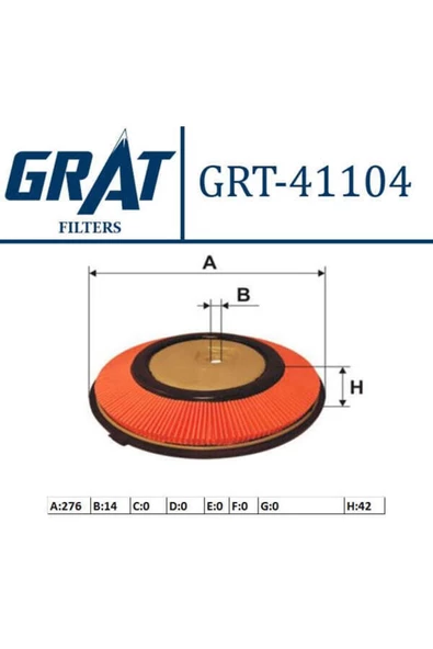 GRAT 41104 Hava Filtresi Sunny 90-96 B13 ürün görseli 1