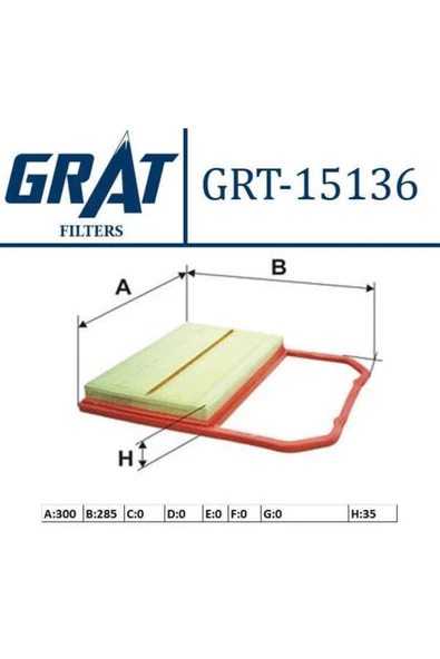 GRAT 15136 Hava Filtresi Polo 14- / Cıtıgo 11- 1.0 ürün görseli 1