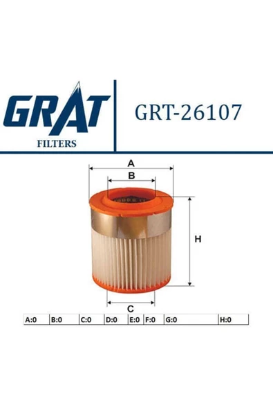 GRAT 26107 Hava Filtresi A8 03-10 3.0 Tdı ürün görseli 1
