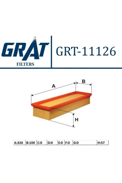 GRAT Hava Fıltresı 115 Bg Laguna I 2.0 F3r -11126 ürün görseli 1