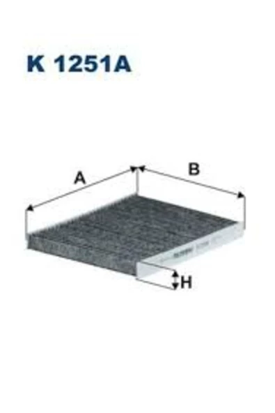 Filtron POLEN FİLTRESİ KARBONLU FORD FIESTA 08> BMAX 12> COURİER 14> MAZDA 2 1.6 MZ-CD 11> ürün görseli 1