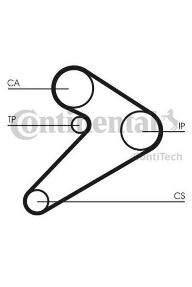 CONTITECH KAYIS TRIGER (163-254)-(HYUNDAI  H100 94/96  EM /MITSUBISHI  L300 90/96  EM  ) ürün görseli 1