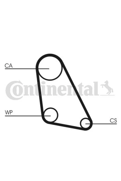 CONTITECH TRIGER KAYISI 107 DIS ( VOLKSWAGEN  POLO 1.3D 1.4D  86-94 ) ürün görseli 1