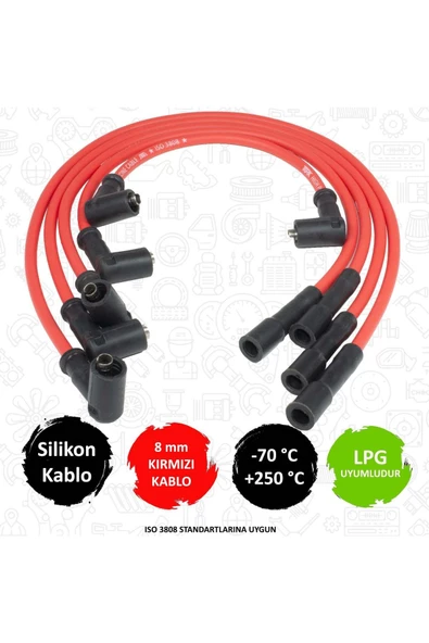 TORK PERFORMANS SILIKON BUJI KABLOSU ( LADA   SAMARA 1.3 1.5 / LADA NIVA 1.7 8V - karburatorlu ) ürün görseli 1