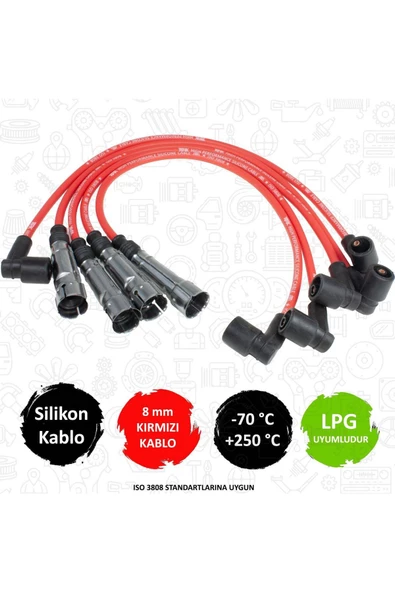 TORK PERFORMANS SILIKON BUJI KABLOSU (VW  BORA/GOLF IV/POLO HB/SEAT  TOLEDO/LEON   1.4-1,6 16V) ürün görseli 1