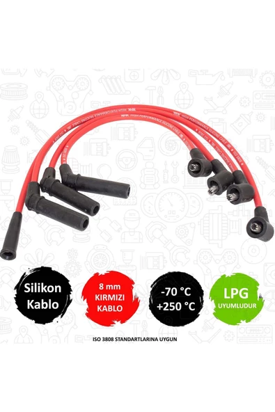 TORK PERFORMANS SILIKON BUJI KABLOSU (TOYOTA  COROLLA 88/92   1.3 2E  ) ürün görseli 1