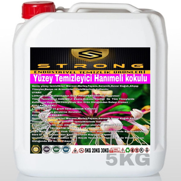 STRONG YÜZEY TEMİZLEYİCİ HANIMELİ KOKULU 5KG ürün görseli 1