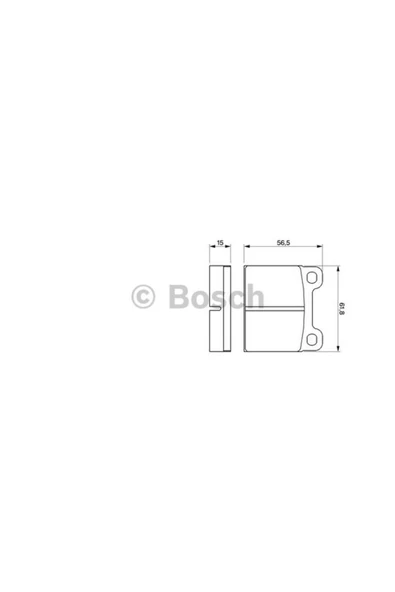 Bosch FREN BALATASI ARKA MERCEDES W115-W116-W123-W126 ürün görseli 1